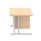 Impulse 1200mm Cantilever Straight Desk With Single Fixed Pedestal
