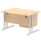Impulse 1200mm Cantilever Straight Desk With Single Fixed Pedestal
