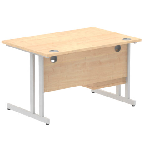 Impulse 1200mm Cantilever Straight Desk With Single Fixed Pedestal