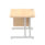 Impulse 1200mm Cantilever Straight Desk With Single Fixed Pedestal
