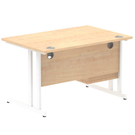 Impulse 1200mm Cantilever Straight Desk With Single Fixed Pedestal