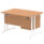 Impulse 1200mm Cantilever Straight Desk With Single Fixed Pedestal