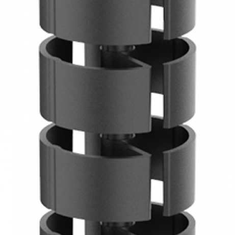 Black Cable Spine, 50mm size, designed for efficient cable management in office environments.