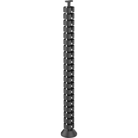 Black Cable Spine, 50mm size, designed for efficient cable management in office environments.