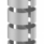 Grey 50mm Cable Spine with vertical slats for organized cable management.