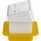 Rectangular in-desk power module in white with mains cable, featuring dual 240V sockets and USB-C/A ports.