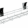 Silver cable baskets with brackets, measuring 100mm x 50mm x 1400mm, designed for organized cable management.
