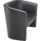 Compact black PU Tub Sofa with plush back, neat stitching, flared arms, ideal for reception areas. Dimensions: 1235x610x750 mm.