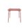 Breeze Aluminium Slatted Square Table in Brick Dust colour with a slatted top and sturdy legs.