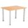 Fraction Plus Rectangular Meeting Table, beech top with silver legs, size 1200 x 800 mm, FSC certified.