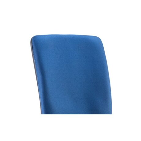 Chiro High Back Task Operator Office Chair with blue fabric upholstery and ergonomic back support. Ideal for task environments.
