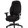 Galaxy Medium Back Task Operator Office Chair with adjustable arms, black fabric upholstery, and five-caster base.