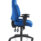 Galaxy Medium Back Task Operator Office Chair in blue fabric with adjustable arms and a five-star base on wheels.