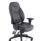 Galaxy Medium Back Task Operator Office Chair, black leather, with height adjustable arms and five-star base.