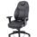 Galaxy Medium Back Task Operator Office Chair in black fabric with adjustable arms, designed for all-day support and comfort.