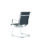 Nola Black Leather Cantilever Visitor Chair with Arms, polished chrome frame, comfortable design, suitable for meetings.