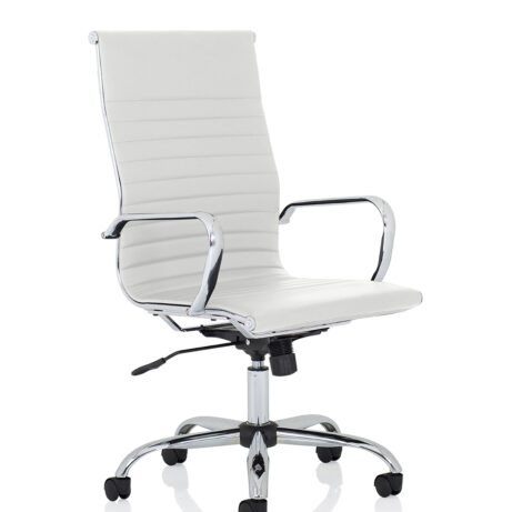 Nola Black Leather Executive Office Chair with Arms