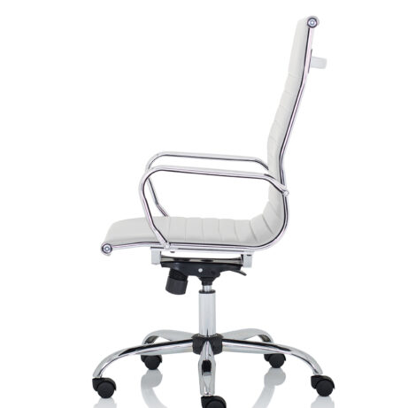 Nola Black Leather Executive Office Chair with Arms