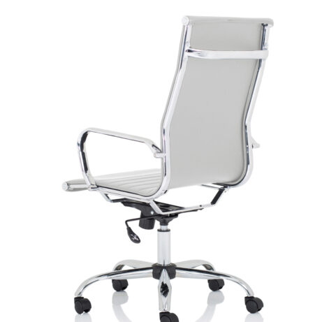 Nola Black Leather Executive Office Chair with Arms