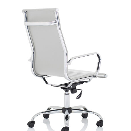 Nola Black Leather Executive Office Chair with Arms