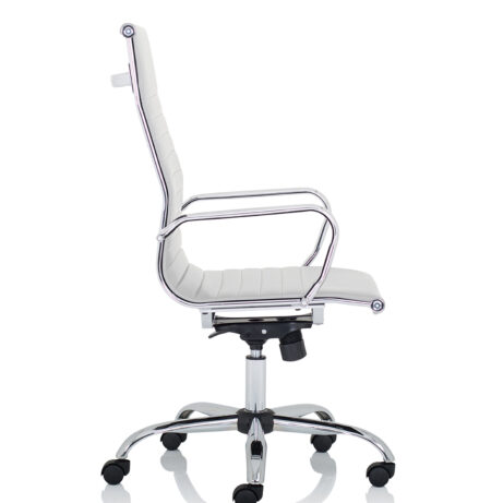 Nola Black Leather Executive Office Chair with Arms