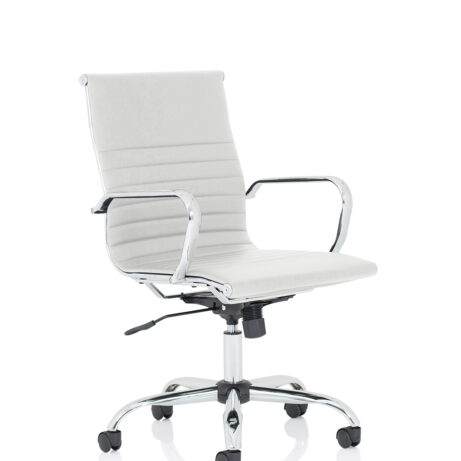 Nola Black Leather Executive Office Chair with Arms