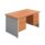 Panel Plus Rectangular Desk with 2 & 3 Drawer Fixed Pedestal, Beech & White, size 1400x800mm.