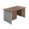 Panel Plus Rectangular Desk with 2 & 3 Drawer Fixed Pedestal, Dark Walnut/White, size 1400 x 800 mm.