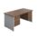 Panel Plus Rectangular Desk bundle with 2 & 3 drawer pedestals in Dark Walnut/White, size 1600 x 800 mm.