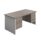 Rectangular desk bundle with grey oak top and white pedestal, featuring 2 and 3 drawers, size 1600 x 800 mm.