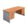 Panel Plus Rectangular Desk bundle with fixed pedestal, beech and white finish, size 1800 X 800 mm, includes 2 and 3 drawers.