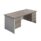 Panel Plus Rectangular Desk bundle with 2 & 3 drawer fixed pedestals in Grey Oak and White, size 1800 x 800.