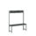 Single sided junior cloakroom bench, features 9 hooks, in grey finish, suitable for unlimited colour options.