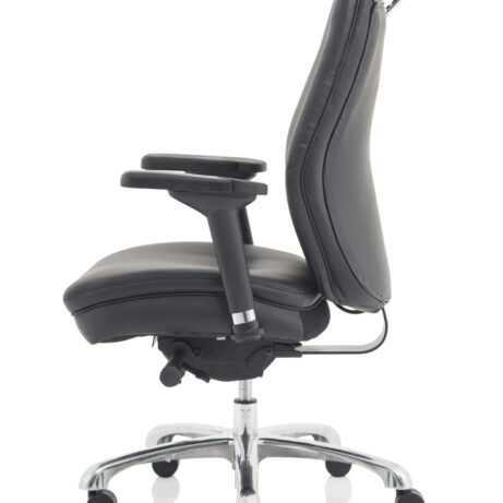 Domino High Back Black Ergonomic Posture Chair with Arms and Headrest