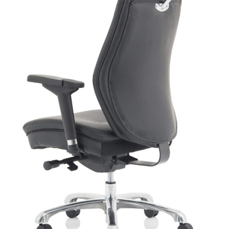Domino High Back Black Ergonomic Posture Chair with Arms and Headrest