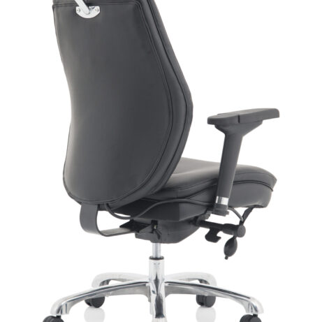 Domino High Back Black Ergonomic Posture Chair with Arms and Headrest
