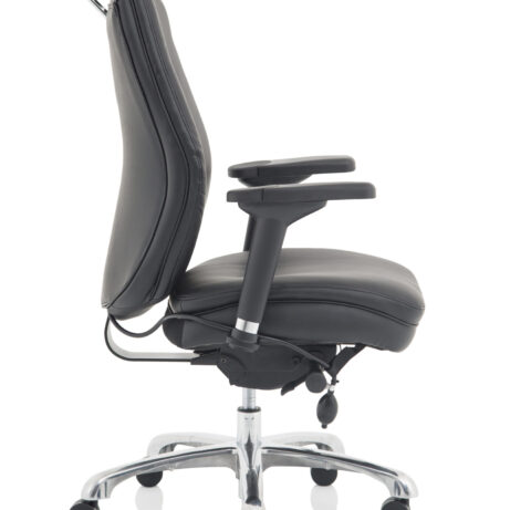 Domino High Back Black Ergonomic Posture Chair with Arms and Headrest