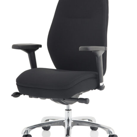 Domino High Back Black Ergonomic Posture Chair with Arms and Headrest