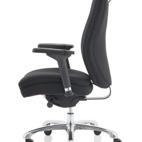 Domino High Back Black Ergonomic Posture Chair with Arms and Headrest