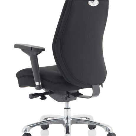 Domino High Back Black Ergonomic Posture Chair with Arms and Headrest