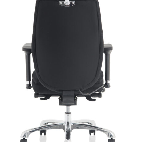 Domino High Back Black Ergonomic Posture Chair with Arms and Headrest