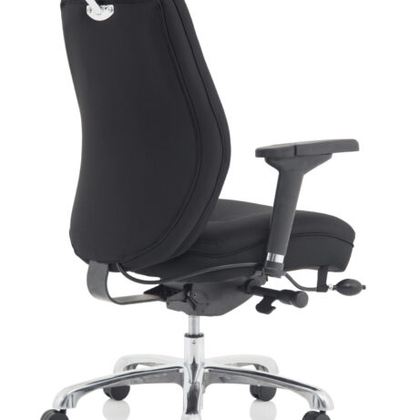 Domino High Back Black Ergonomic Posture Chair with Arms and Headrest