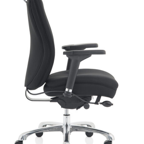 Domino High Back Black Ergonomic Posture Chair with Arms and Headrest