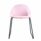 Papillon meeting and café chair in pink upholstery with black sled base, compact design for versatile spaces.