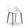 Papillon Meeting & Café Chair, white shell with black legs, compact design suitable for cafes and meeting spaces.