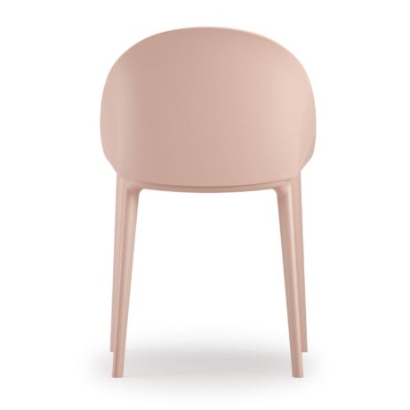 Papillon Meeting & Café Chair in soft pink, featuring a compact design and modern ergonomic shape.