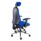 POLAR Ergonomic Executive Chair in blue, featuring adjustable backrest, lumbar support, and sleek chrome base.