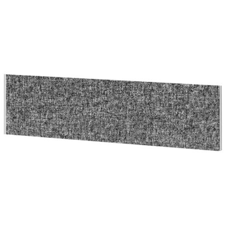 Impulse Plus Oblong Screen in Lead, 450mm high and 1500mm wide, featuring a textured fabric finish.