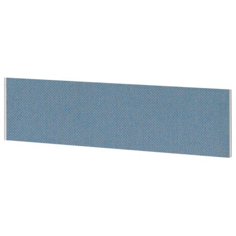 Impulse Plus Oblong Screen in Sky Blue, 450mm high, 1500mm wide, featuring a textured fabric finish.