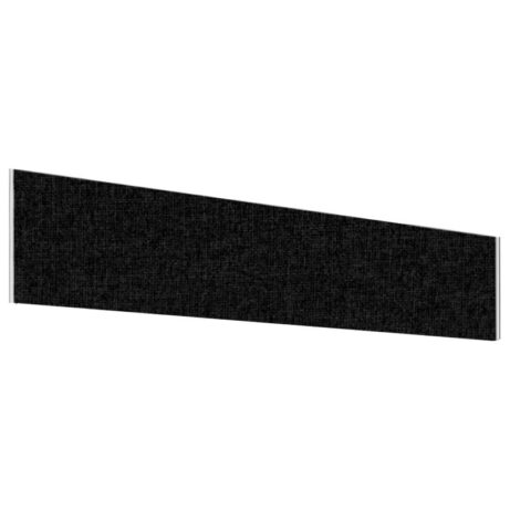 Black Impulse Plus Angle Screen, 450mm high, 1500mm wide, angled design for office spaces.